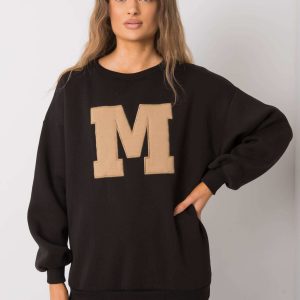 Black cotton sweatshirt Armelle