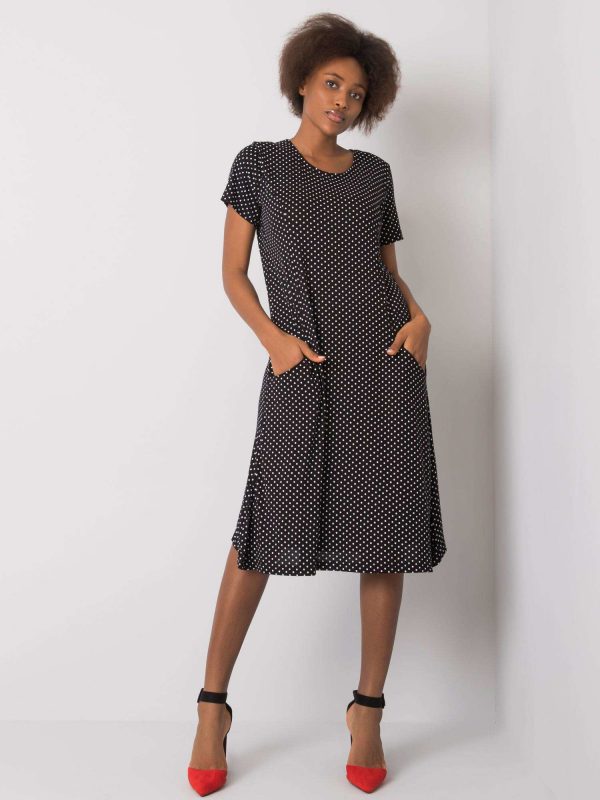 Arlena black viscose dress