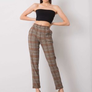 Araminta Brown Plaid Pants