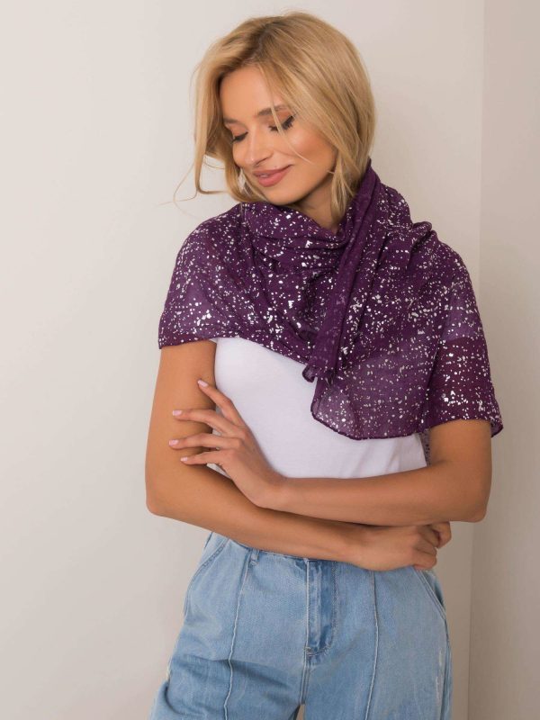 Purple scarf with print