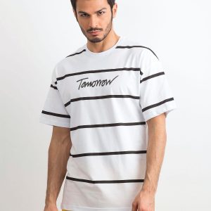 White Striped Men's T-Shirt