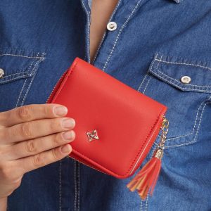 Red small wallet for women