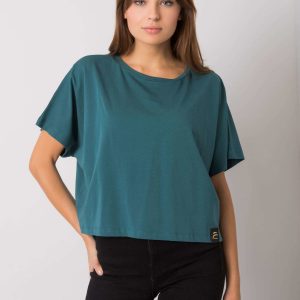 Dark green loose t-shirt Imogene FOR FITNESS