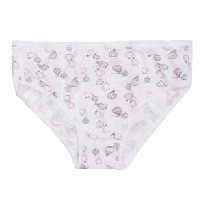 Ecru girl briefs with print