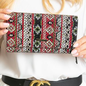 Large Ethnic Pattern Leather Wallet