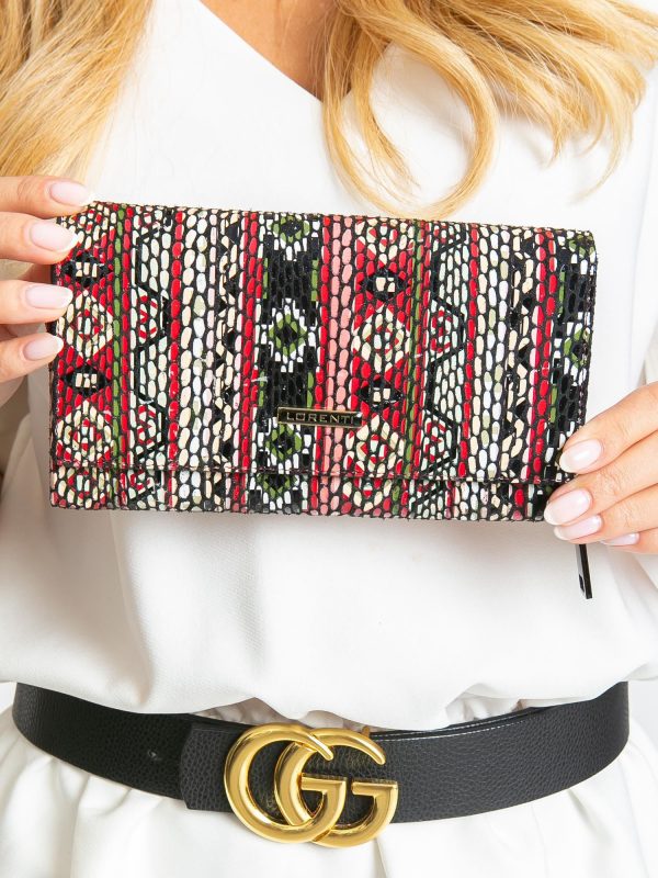 Large Ethnic Pattern Leather Wallet