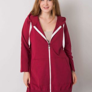 Burgundy plus size sweatshirt Idrissa