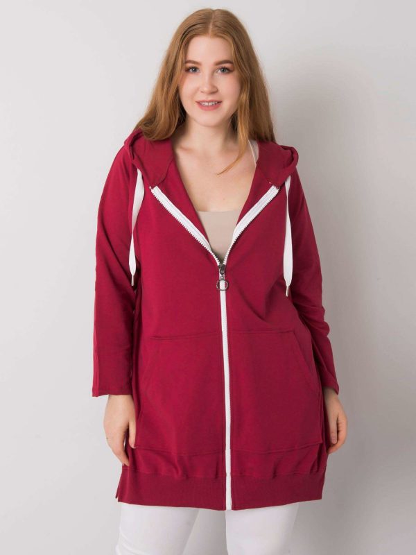 Burgundy plus size sweatshirt Idrissa