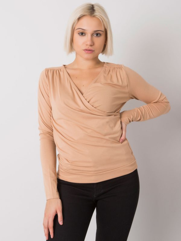 Alicante Beige Long Sleeve Blouse