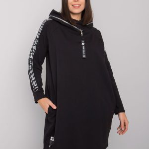 Lorcan Black Plus Size Hooded Dress