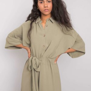 Khaki dress Emerilda RUE PARIS