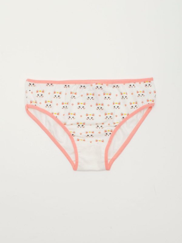 White and peach girl panties