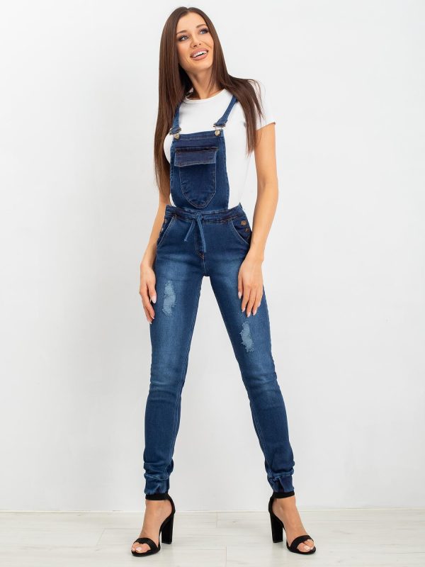 RUE PARIS Blue dungarees Denise