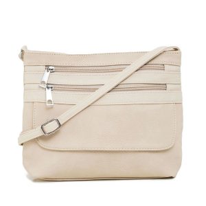 Light beige eco leather handbag