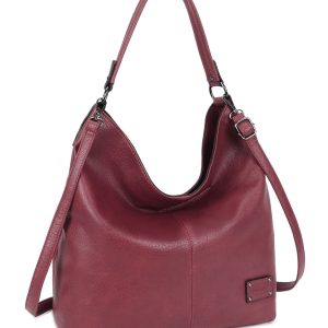 Burgundy large soft bag LUIGISANTO