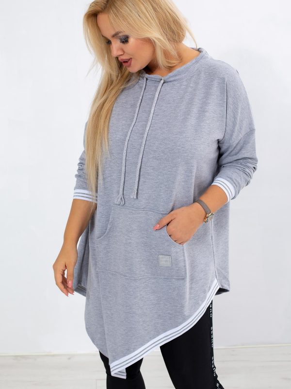 Gray tunic plus size Open