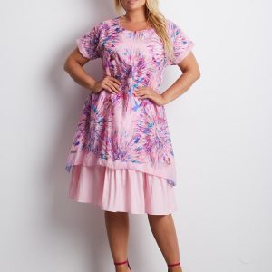 Pink Miramax Plus Size Dress