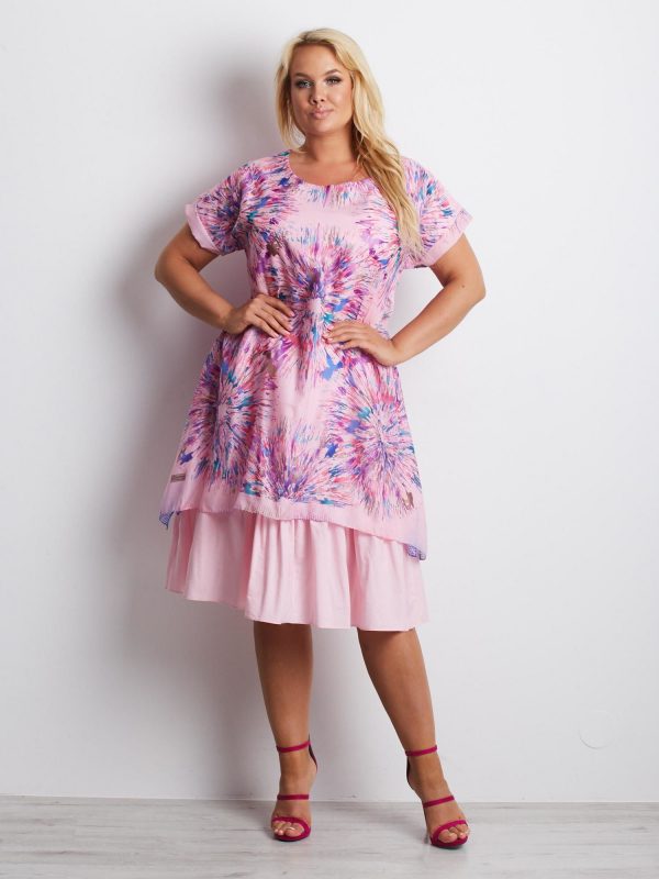 Pink Miramax Plus Size Dress