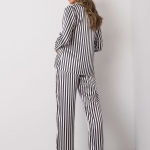 White & Black Women's Striped Pyjamas