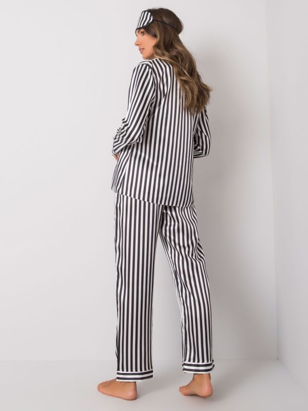 White & Black Women's Striped Pyjamas