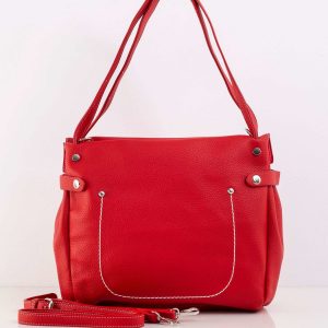 Red eco-leather urban bag