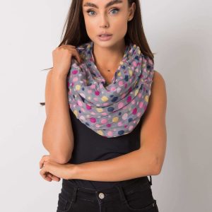 Grey women's scarf in dots