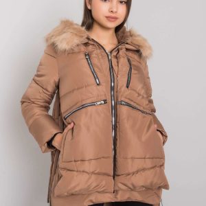 Camel Quilted Winter Jacket Estherville