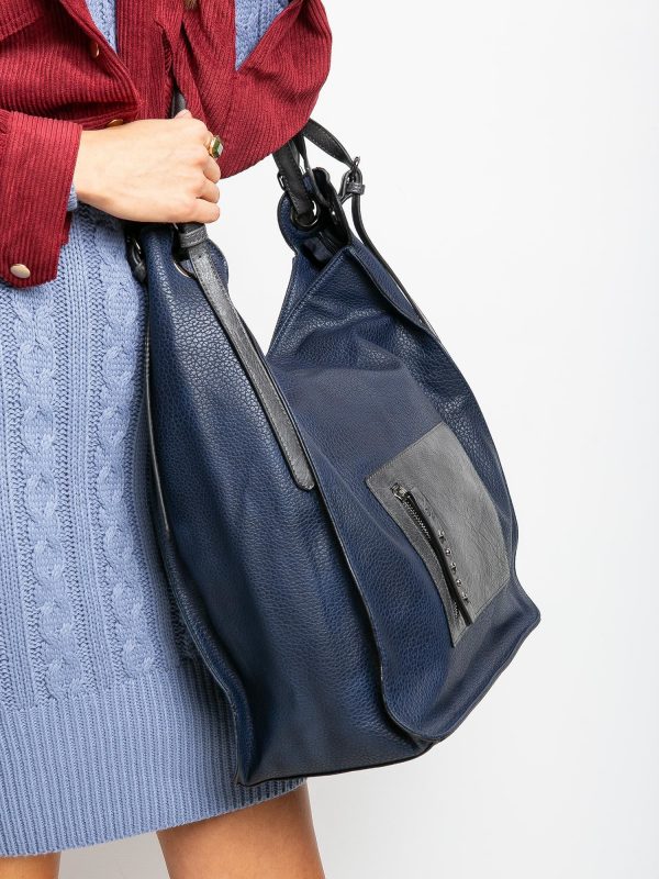 Large Navy Blue Ladies Bag