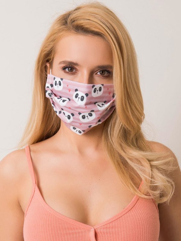 Dirty pink protective mask for pandas