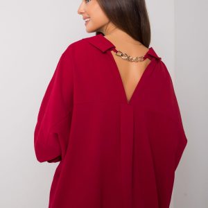 Burgundy oversize dress Elaria