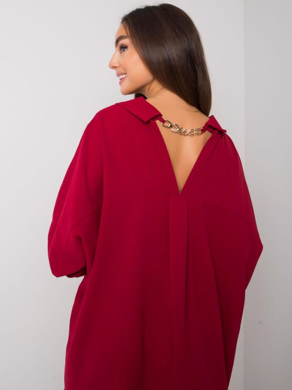 Burgundy oversize dress Elaria