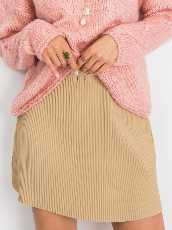 RUE PARIS Beige Delta skirt