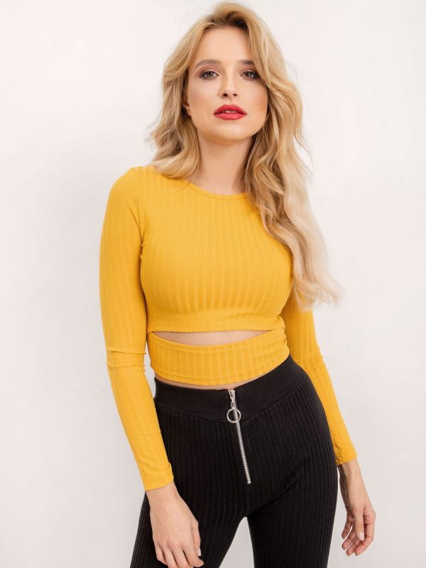 BSL Dark Yellow Stripe Blouse