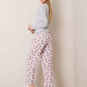 Grey Melange Two Piece Pyjamas