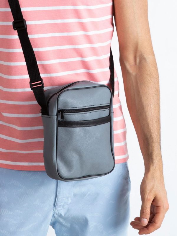 Grey Mens Messenger Bag