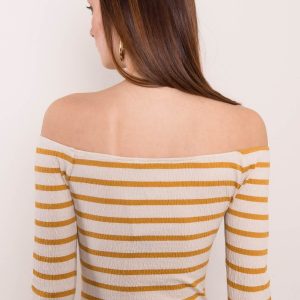 BSL mustard striped bodysuit