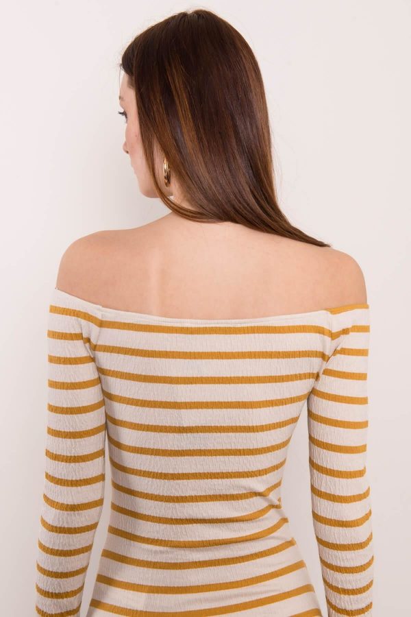 BSL mustard striped bodysuit