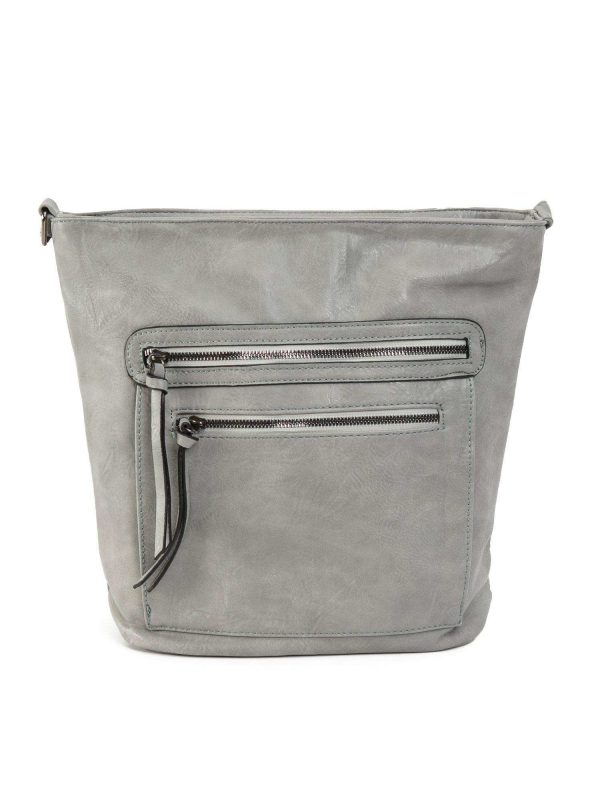 Grey Eco Leather Ladies Bag