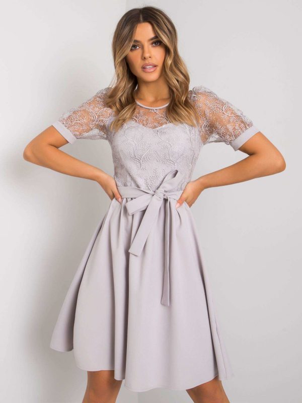 Grey dress elegant Maricela