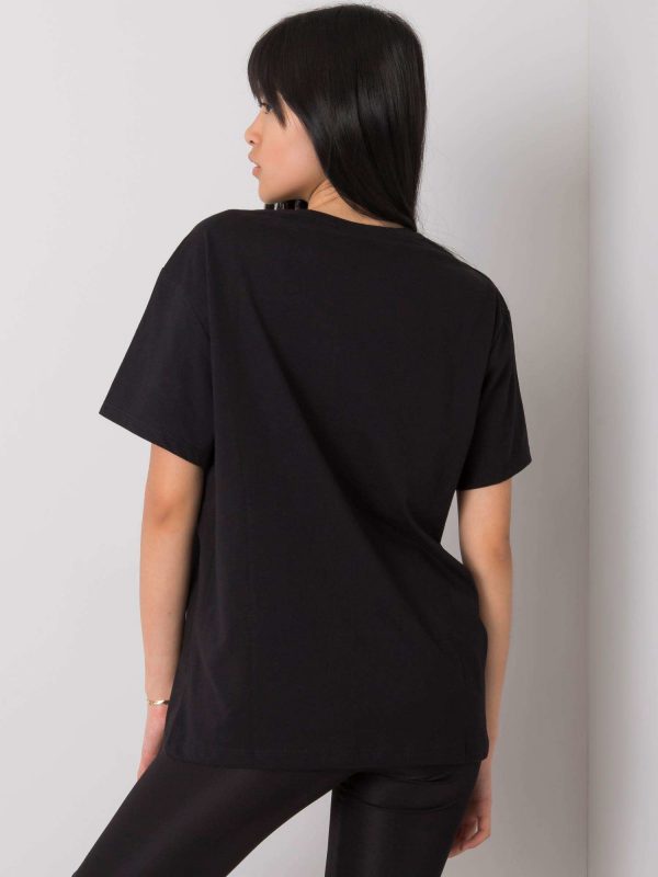 Black T-shirt with Berry print