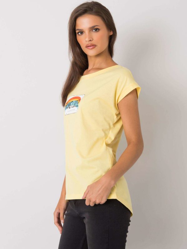 Light yellow t-shirt with Aloha print