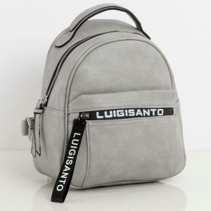 Grey women's backpack in eco-leather LUIGISANTO