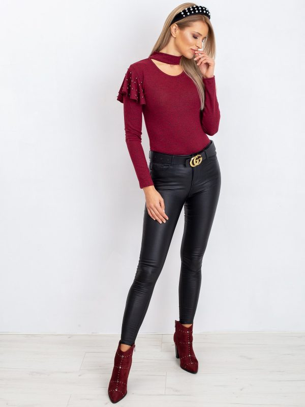 Burgundy Everly blouse