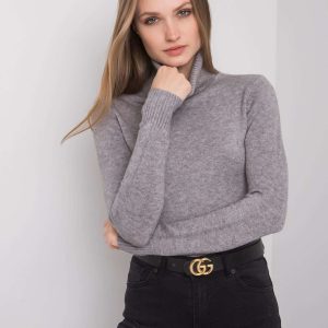 Grey Polly Turtleneck Sweater