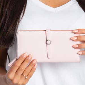 Pink eco-leather wallet