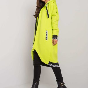 Mayar Lime Zip Hoodie