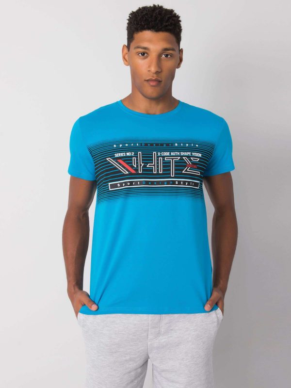 Emmett Men's Dark Turquoise Cotton T-Shirt