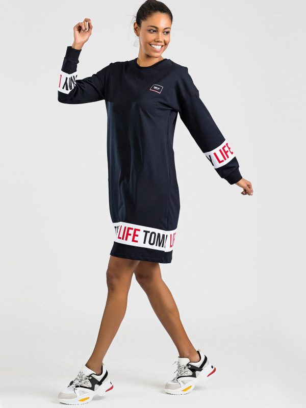 TOMMY LIFE Navy blue sports dress