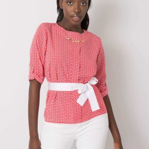 Red blouse with Guadelupe belt