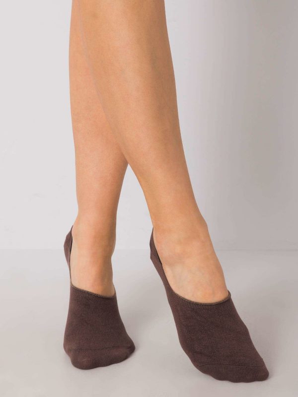 Brown footer socks